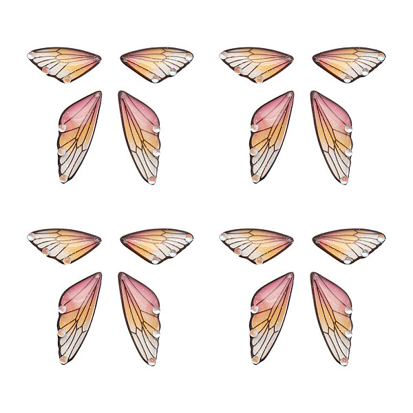 

PandaHall Transparent Resin Crystal AB Rhinestone Pendants Set, with Glitter Powder, Wing, Sandy Brown, 29.5~49.5x12.5~17x2.5mm, Hole: 1mm..., Clear