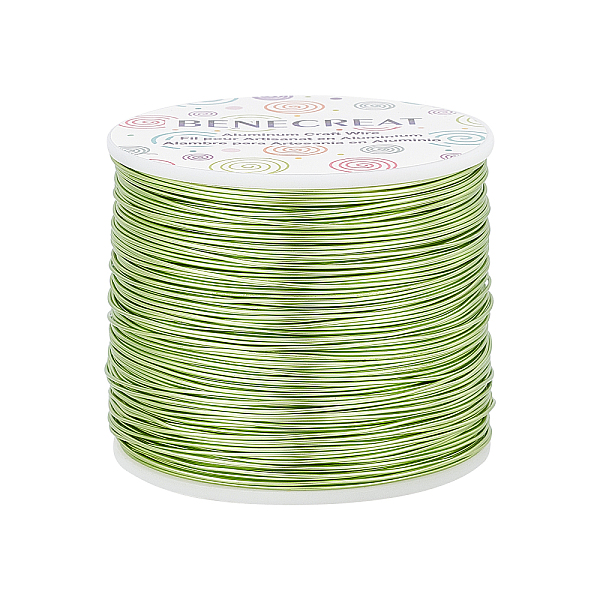 

PandaHall BENECREAT 20 Gauge (0.8mm) Aluminum Wire 235m (770FT) Tarnish Resistant Jewelry Beading Wire Bendable Aluminum Craft Wire for..., Green