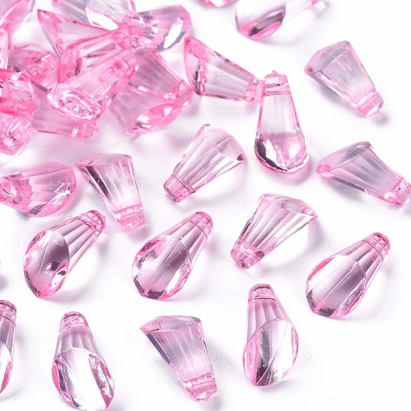 

PandaHall Transparent Acrylic Pendants, Torch Shapes, Pearl Pink, 17x9x9mm, Hole: 1.8mm, about 970pcs/500g Acrylic Others