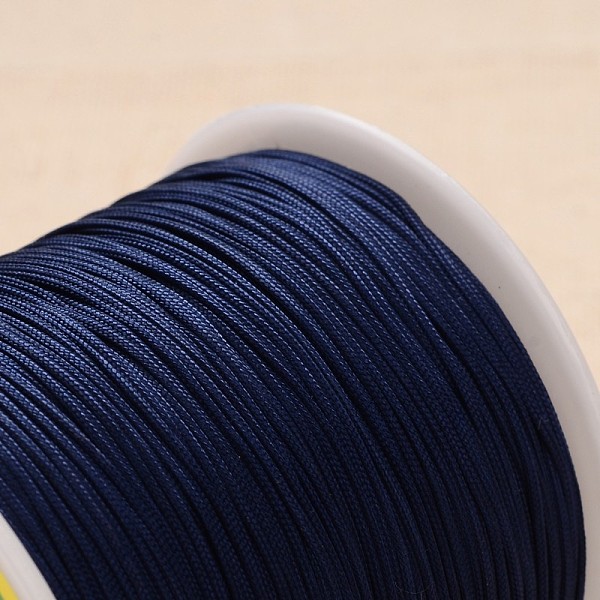 

PandaHall Polyester Cord, Prussian Blue, 0.7mm, 100meter/roll Polyester Blue