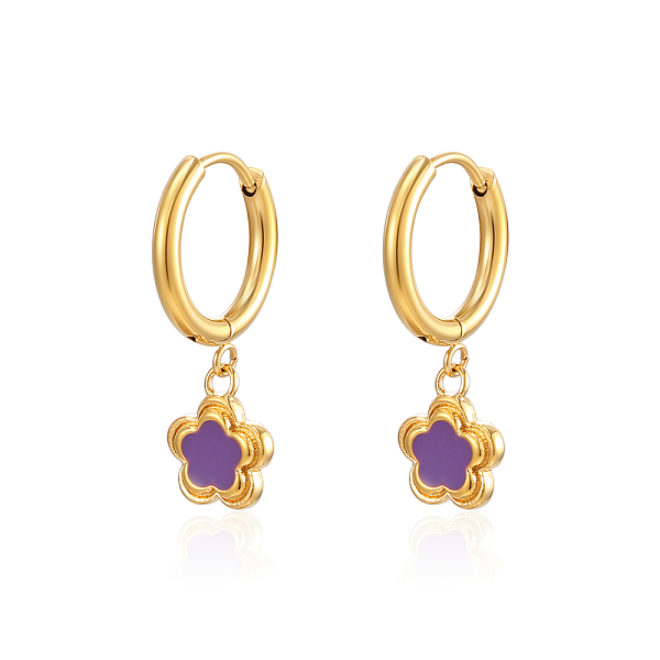 

PandaHall Stainless Steel Flower Dangle Earrings for Women Stainless Steel Flower