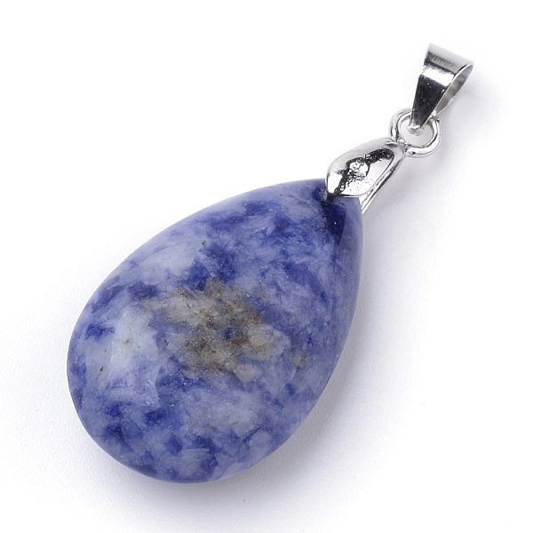 

PandaHall Natural Blue Spot Jasper Pendants, with Alloy Findings, teardrop, Platinum, 23~24x14x8mm, Hole: 4x5mm Blue Spot Jasper Teardrop