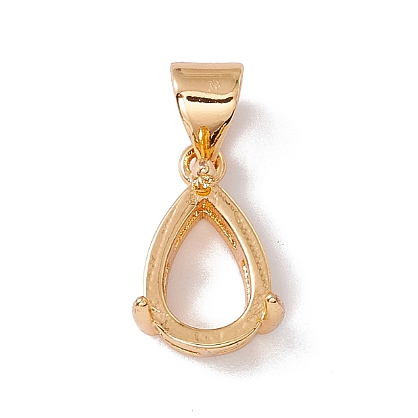 

PandaHall Brass Pendant Cabochon Settings, Basket Pendant Setting with Prongs Mounting, Open Back Bezel Pandent Settings, Teardrop, Golden...
