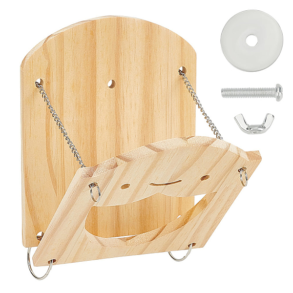 

PandaHall FINGERINSPIRE Rabbit Hay Feeder Natural Wooden Hay Holder Arch Bunny Food Manger Wooden Hay Manger Rack Grass Holder Cage Feeder...