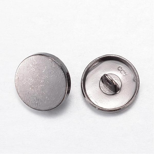 

PandaHall Alloy Shank Buttons, 1-Hole, Flat Round, Gunmetal, 20x7mm, Hole: 2mm Alloy Flat Round