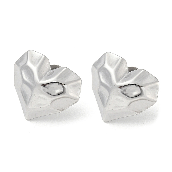 

PandaHall 304 Stainless Steel Stud Earrings, Heart, Stainless Steel Color, 18x21mm 304 Stainless Steel Heart