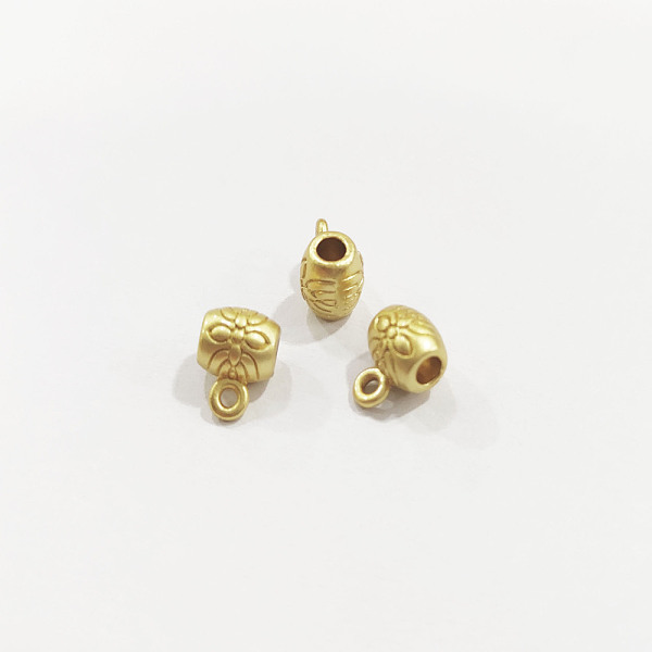 

PandaHall Alloy Tube Bails, Loop Bails, Real 18K Gold Plated, 8x6x5mm, Hole: 1mm, Inner Diameter: 2mm Alloy