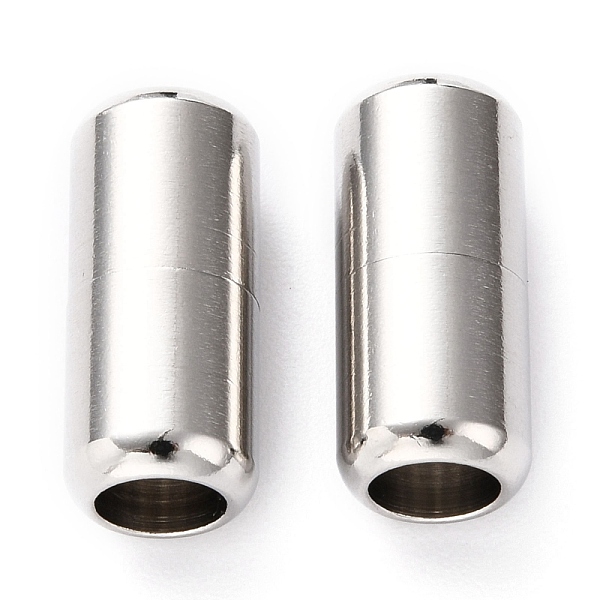 

PandaHall 303 Stainless Steel Screw Clasps, Column, Stainless Steel Color, 18x8mm, Hole: 5mm Stainless Steel
