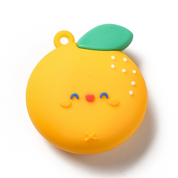 

PandaHall Fruit Theme PVC Pendants, Orange, Gold, 42.5x39.5x19.5mm, Hole: 3mm PVC Fruit Gold