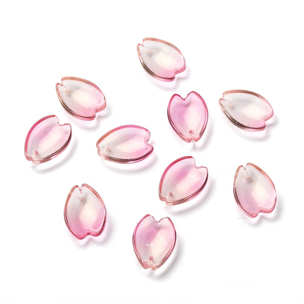 

PandaHall Transparent Glass Pendants, Sakura Petaline, Pink, 16x12x3.5mm, Hole: 0.9mm Glass Petaline Pink