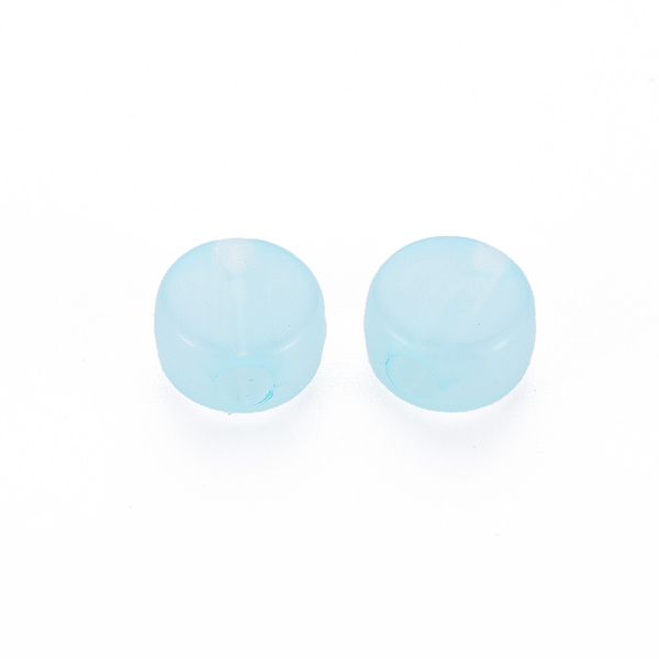 

PandaHall Transparent Acrylic Beads, Dyed, Flat Round, Light Sky Blue, 8.5x5.5mm, Hole: 2.5mm, about 1774pcs/500g Acrylic Flat Round