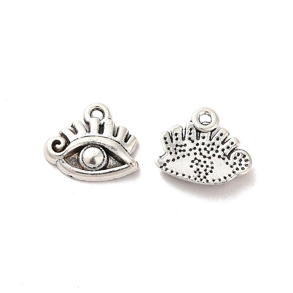 

PandaHall Tibetan Style Alloy Pendants, Eye Charm, Antique Silver, 11x12.5x2mm, Hole: 1.5mm Alloy Eye