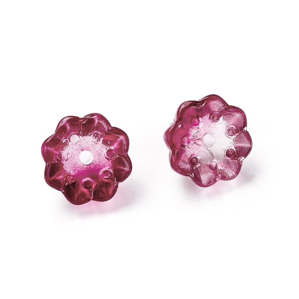 

PandaHall Transparent Glass Beads, Lotus Pod, Fuchsia, 10.5x6.5mm, Hole: 1.4mm Glass Flower Pink