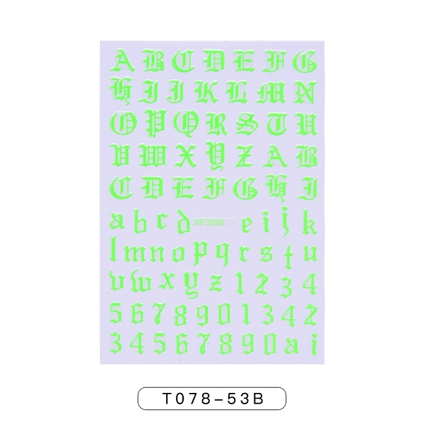 

PandaHall Nail Art Stickers, 3D Nail Decals, Self Adhesive, for Nail Tips Decorations, Sign Pattern, Lime, 92.5x64mm Paper Symbol Green