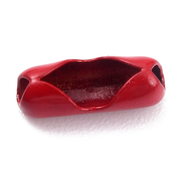

PandaHall Brass Ball Chain Connectors, FireBrick, 10x3.5~4mm, Hole: 3mm Brass Red