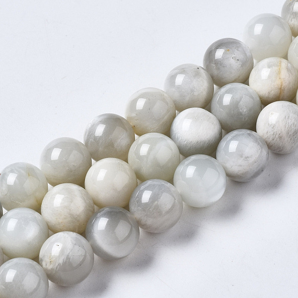 

PandaHall Natural White Moonstone Beads Strands, Round, 10mm, Hole: 0.9mm, about 37~38pcs/strand, 15.12 inche~15.35 inche(38.4~39cm) White...