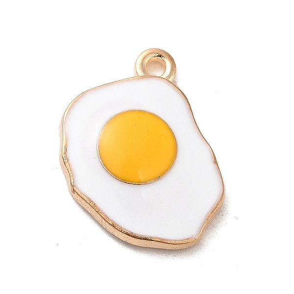 

PandaHall Alloy Enamel Pendants, Light Gold, Fried Egg/Poached Egg Charm, Gold, 19x15x3mm, Hole: 1.5mm Alloy+Enamel Egg Gold