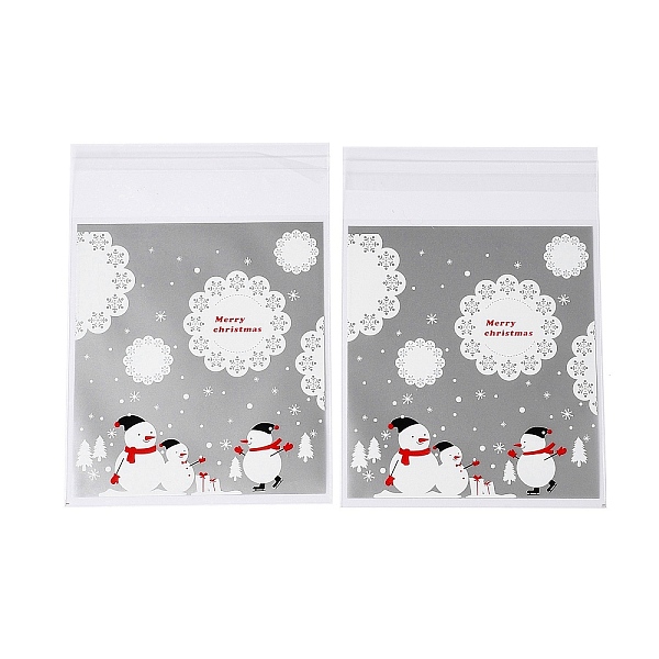 

PandaHall Christmas Theme Plastic Bakeware Bag, with Self-adhesive, for Chocolate, Candy, Cookies, Square, Dark Gray, 130x100x0.2mm, about...