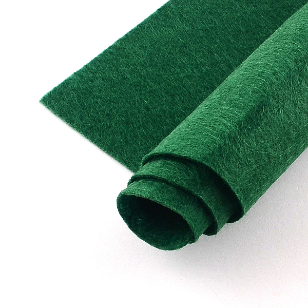 

PandaHall Non Woven Fabric Embroidery Needle Felt for DIY Crafts, Square, Dark Green, 298~300x298~300x1mm Cloth Green