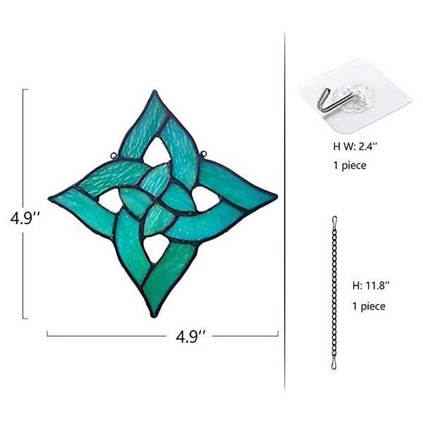 

PandaHall Saint Patrick's Day Theme Acrylic Window Hanging Pendant Decoration, Wall Decoration, Flower, 124x124mm Acrylic Flower