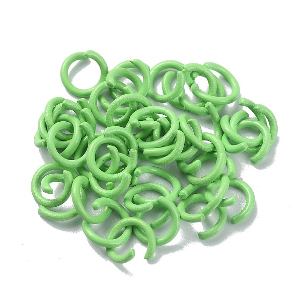 

PandaHall Zinc Alloy Open Jump Rings, Round Ring, Light Green, 18 Gauge, 8x1mm, Inner Diameter: 6mm Alloy Ring