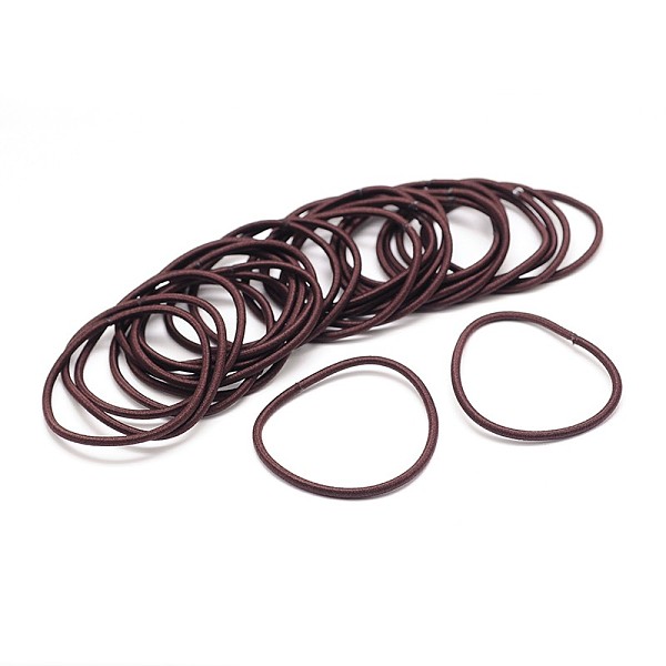 

PandaHall Girl's Hair Accessories, Nylon Thread Elastic Fiber Hair Ties, Ponytail Holder, Coconut Brown, 43mm Elastic Fibre Brown