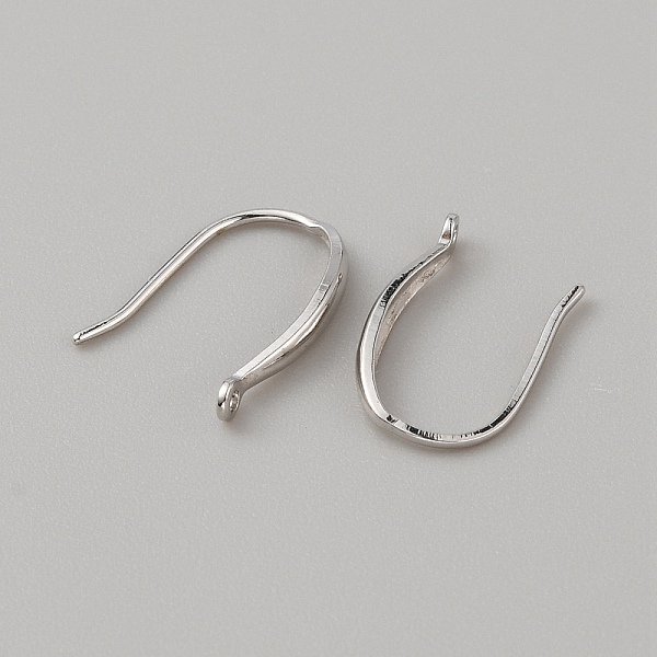 

PandaHall Sterling Silver Earring Hooks, with Vertical Loops, Silver, 14x2.2mm, Hole: 1mm, Pin: 0.7mm Sterling Silver