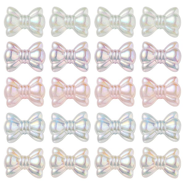 

PandaHall UV Plating Luminous Transparent Acrylic Beads, Glow in The Dark, Bowknot, Mixed Color, 24.5x32.5x12mm, Hole: 4mm Acrylic Bowknot..., Multicolor