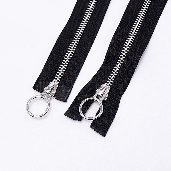 

PandaHall Nylon Garment Accessories, Zip-fastener Component Sets, Nylon and Brass Zipper & Alloy Zipper Puller, Platinum, Black...