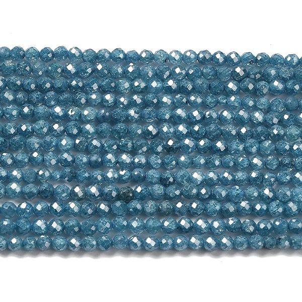 

PandaHall Cubic Zirconia Bead Strands, Faceted Rondelle, Steel Blue, 3mm, Hole: 0.6mm, about 131pcs/strand, 15.16 inch(38.5cm) Cubic...
