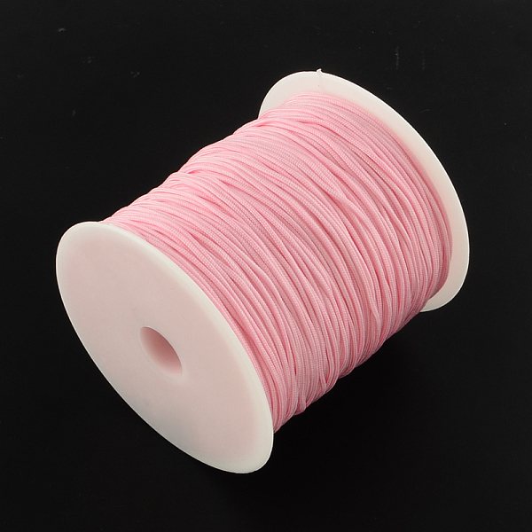 

PandaHall Nylon Thread, Pink, 1mm, about 153.1 yards(140m)/roll Nylon Pink