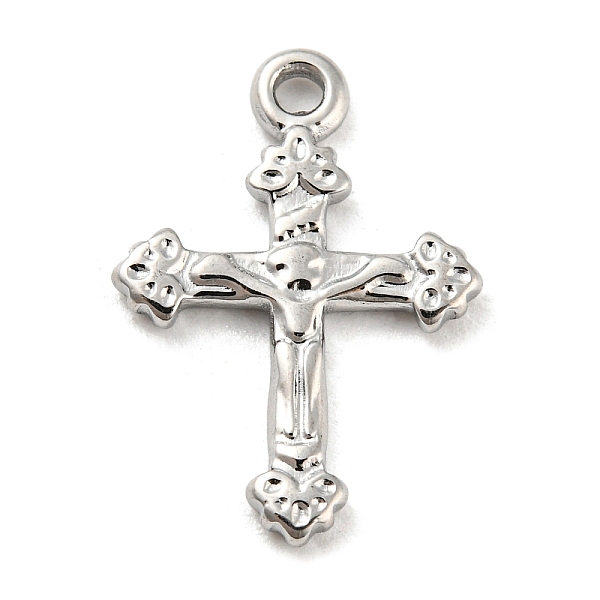 

PandaHall 304 Stainless Steel Pendants, Crucifix Cross Charm, Stainless Steel Color, 20x9x1.5mm, Hole: 1.7mm 304 Stainless Steel Cross