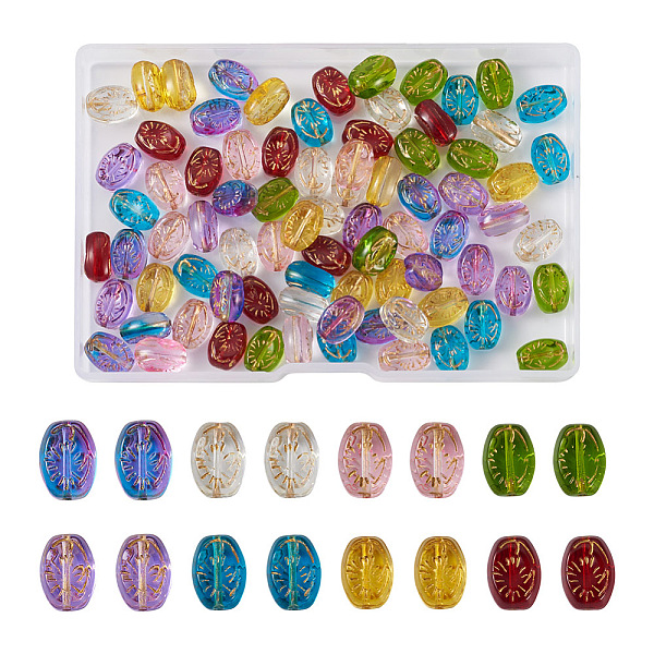 Cheriswelry 96шт 8 цвета прозрачные стеклянные бусины нити
