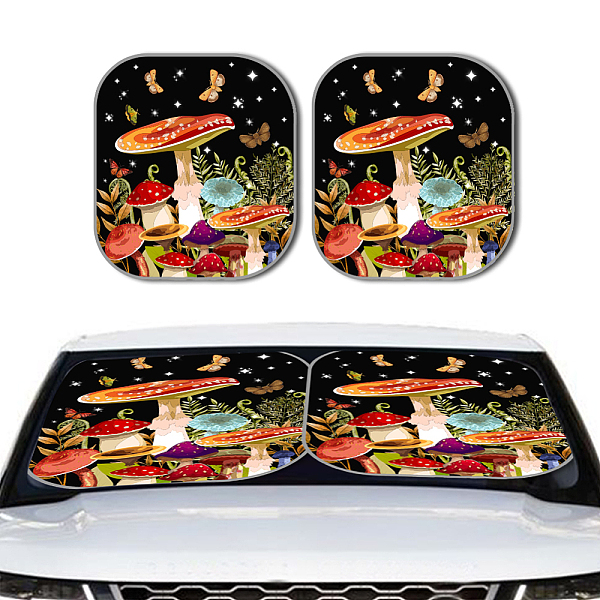 

PandaHall 2 Pcs Mushroom Car Windshield Sun Shade, 28.5x25.51 Inch Foldable Mushroom Car Sun Visor Reflector Sunshade Car Front Window...