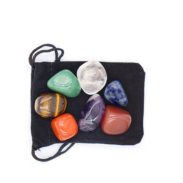 

PandaHall Natural Mixed Gemstone Nuggets Ornaments, Home Display Decorations, Reiki Energy Stone for Healing, 20~25mm, 7Pcs/set Mixed Stone...