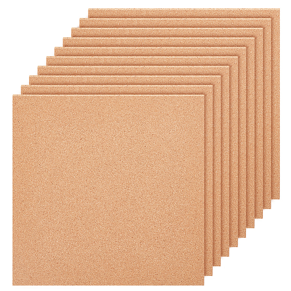 PandaHall Cork Insulation Sheets, for Coaster, Wall Decoration, Party and DIY Crafts Supplies, Square, Peru, 300x300x1mm Cork Square Brown