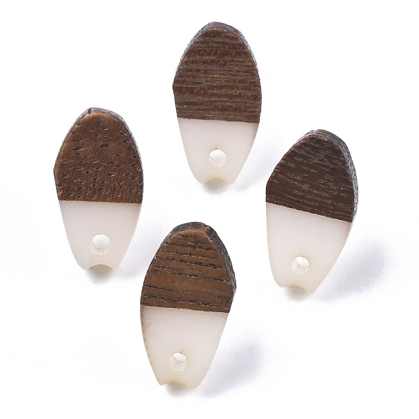 

PandaHall Opaque Resin & Walnut Wood Stud Earring Findings, with 304 Stainless Steel Pin, Oval, Linen, 16x9mm, Hole: 1.8mm, Pin: 0.7mm..., Brown