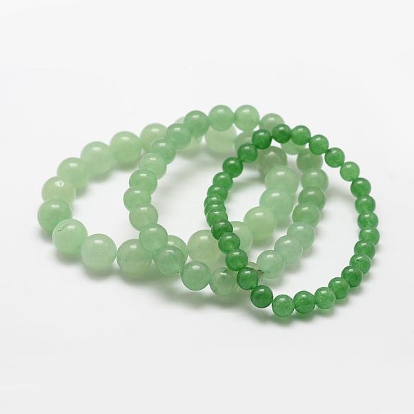 

PandaHall Natural Green Aventurine Round Beads Stretch Bracelets, 2 inch(50mm), 6mm Green Aventurine