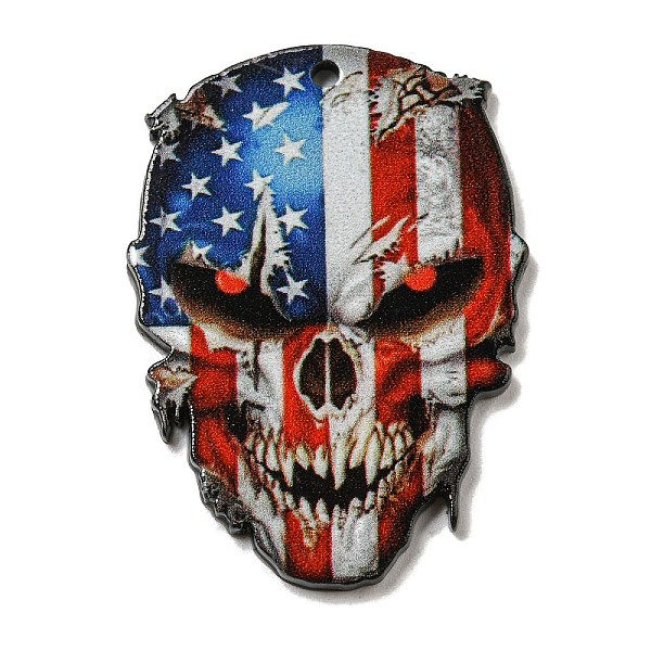 

PandaHall Printed Aerylic Pendants, Skull, Royal Blue, 39x28x2mm, Hole: 1.6mm Acrylic Skull