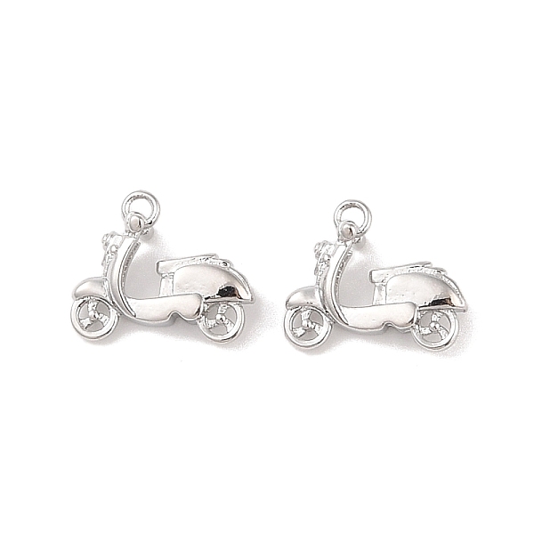 

PandaHall Brass Pendants, Motorbike, Real Platinum Plated, 11.5x14x6mm, Hole: 1mm Brass Vehicle