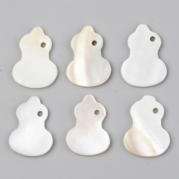 

PandaHall Natural Freshwater Shell Pendants, Gourd, Seashell Color, 20~21x15x2mm, Hole: 1.8mm Freshwater Shell Others