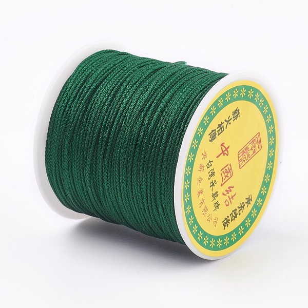 

PandaHall Polyester Cord, Dark Green, 0.8mm, about 87.48 yards(80m)/roll Polyester Green