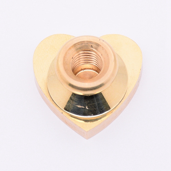 

PandaHall Blank Wax Seal Brass Stamp Head, without Engraving Logo, for Wax Seal Stamp, Heart, Light Gold, 24x25x14.5mm, Hole: 7mm Brass
