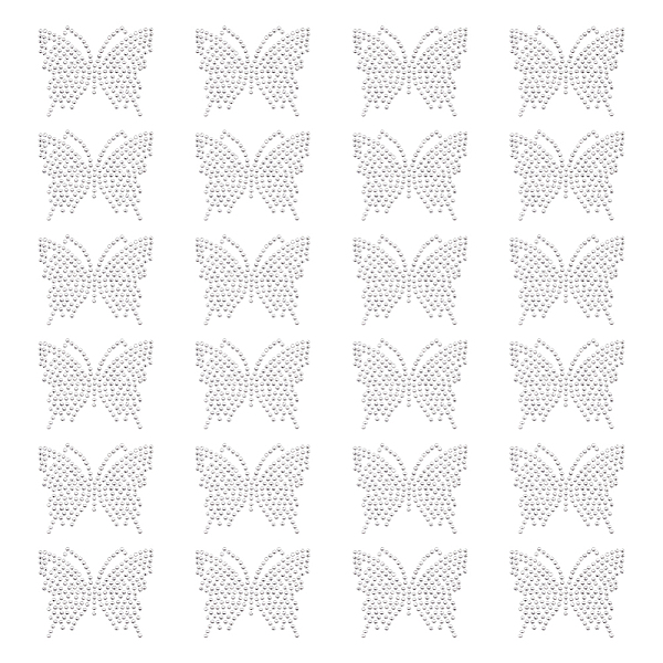 

PandaHall 24 Sheets Glitter Hotfix Rhinestone, Iron on Patches, Dress Shoes Garment Decoration, Butterfly, Crystal, 49x60x1mm Glass..., Clear