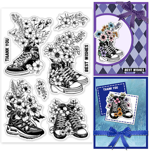 

PandaHall Custom PVC Plastic Clear Stamps, for DIY Scrapbooking, Photo Album Decorative, Cards Making, Shoes, 160x110x3mm Plastic Shoes...