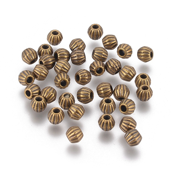 

PandaHall Tibetan Style Alloy Spacer Beads, Lead Free & Cadmium Free, Bicone, Antique Bronze Color, 4x4.5mm, Hole: 1mm Alloy Bicone
