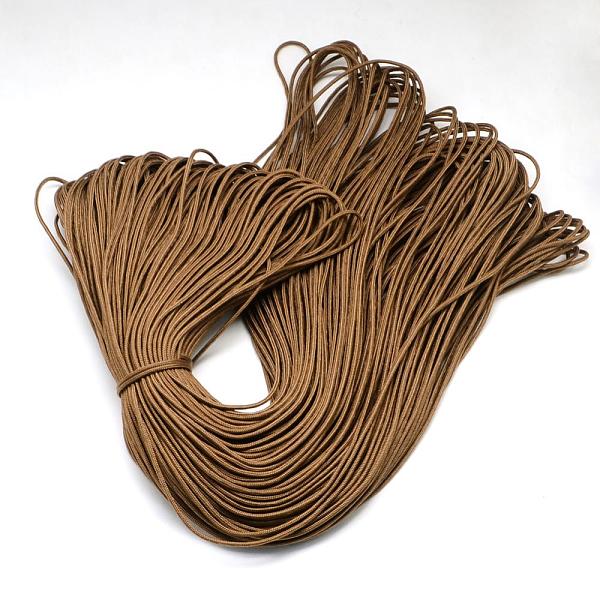 

PandaHall Polyester & Spandex Cord Ropes, 16-Ply, Sienna, 2mm, about 109.36 yards(100m)/bundle Polyester Brown