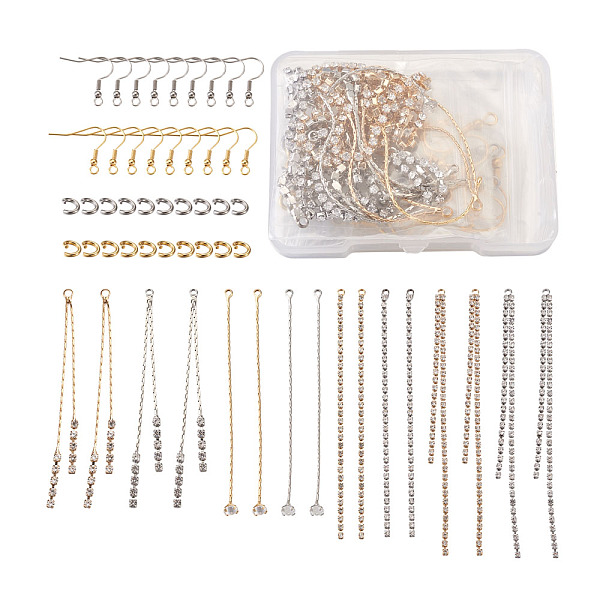 

PandaHall DIY Tassels Earring Making Kits, Including Brass Cubic Zirconia Tassel Pendants, 304 Stainless Steel Earring Hooks, Platinum &..., Clear