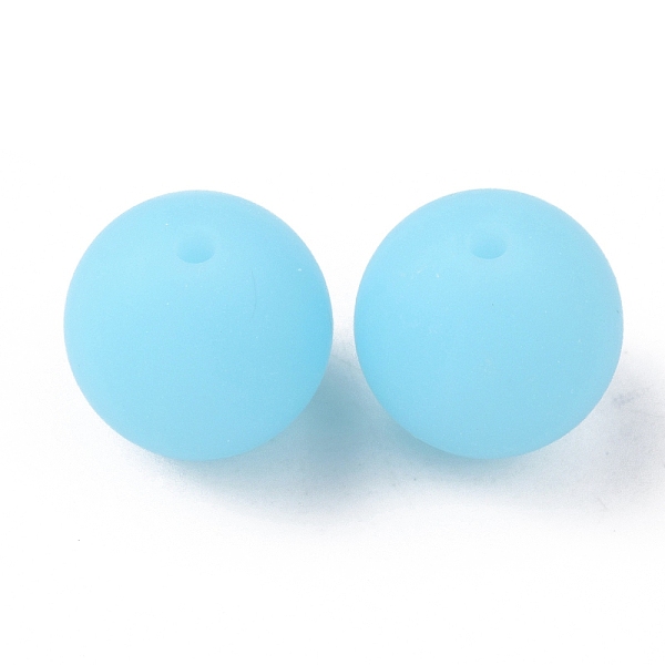 

PandaHall Luminous Round Food Grade Silicone Beads, Chewing Beads For Teethers, DIY Nursing Necklaces Making, Deep Sky Blue, 15x14.5mm, Hole...