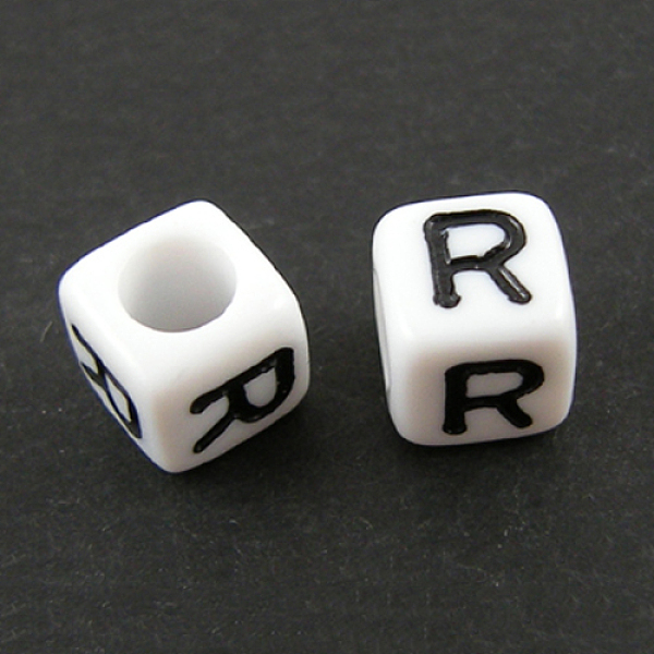 Letter Acrylic European Large Hole Beads